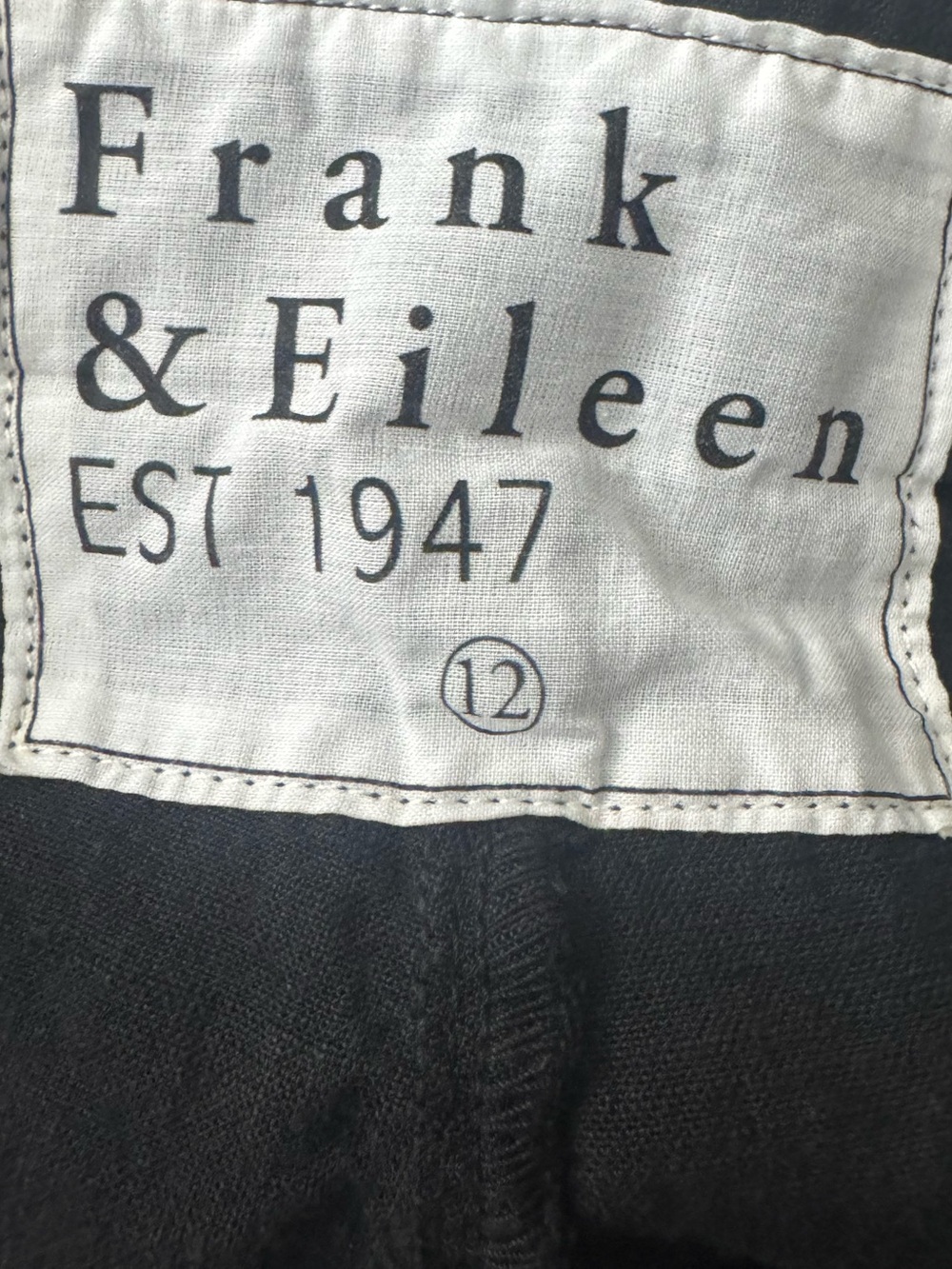 Frank & Eileen Kinsdale Pant Black Size 12 - Picture 4 of 5
